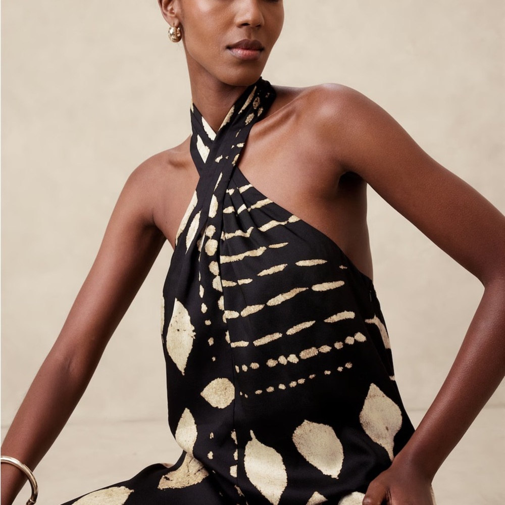 Wrap-Halter Jumpsuit